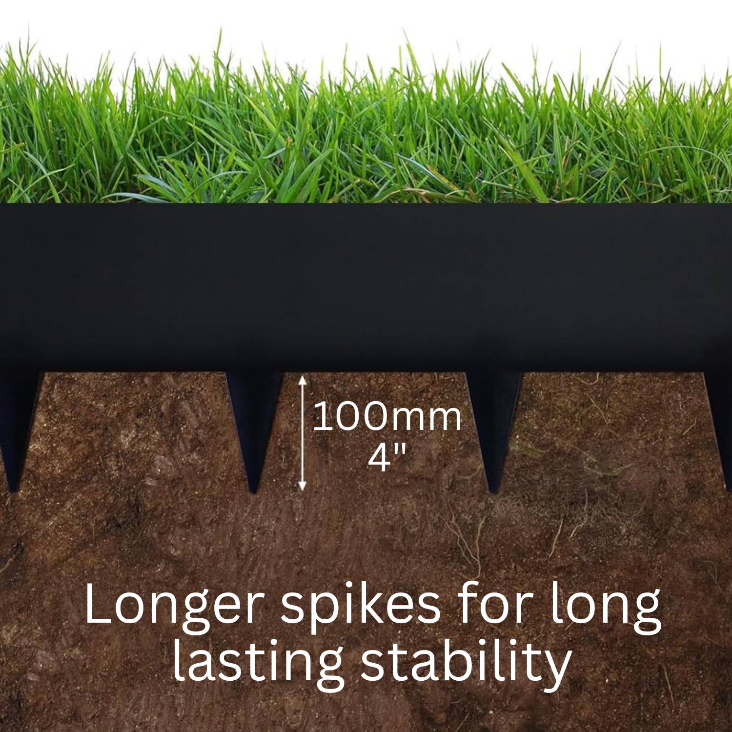 Black Steel Garden Edging 100 mm (per metre): image 2